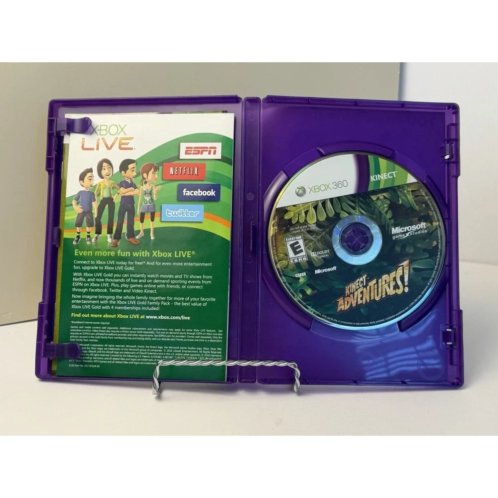 Kinect Adventures (Microsoft Xbox 360, 2010), CIB, Complete With Manual